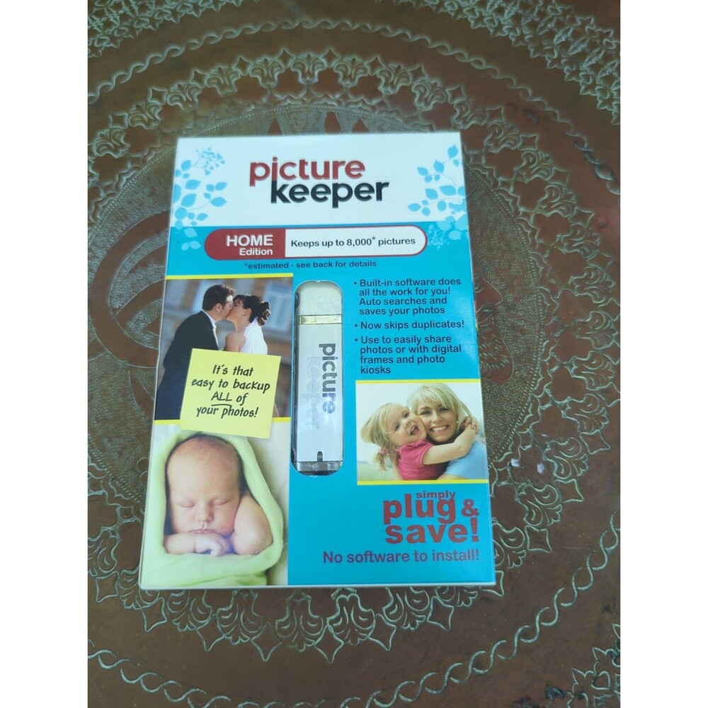 Picture Keeper Home Edition Automatic USB Backup to 8,000 Photos, New